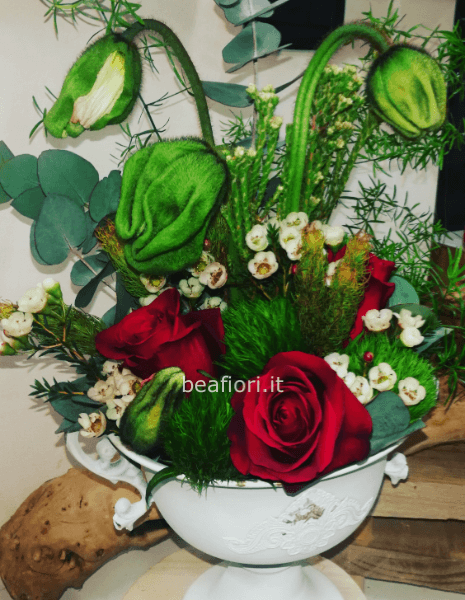 Coppa vintage floreale