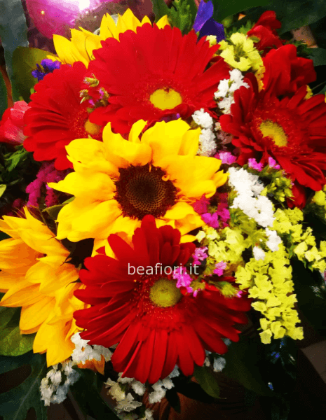 Bouquet gerbere e fiori misti
