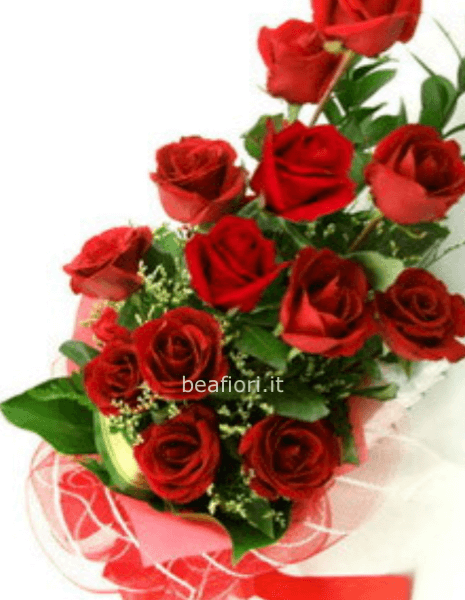 12 rose rosse altezza 50