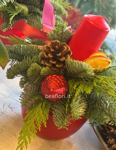 Composizione in vaso di ceramica